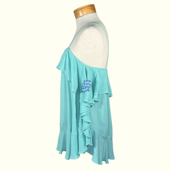 Free People Intimately Ruffled Cami With Spaghetti Straps Oversized S NWT - Picture 6 of 12